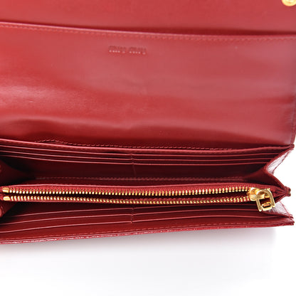 Miu Miu Embossed Crocodile Lux Continental Wallet Rubino 4 of 13