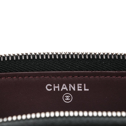 Chanel Caviar Quilted Large Gusset Zip Around Wallet Black 6 of 8