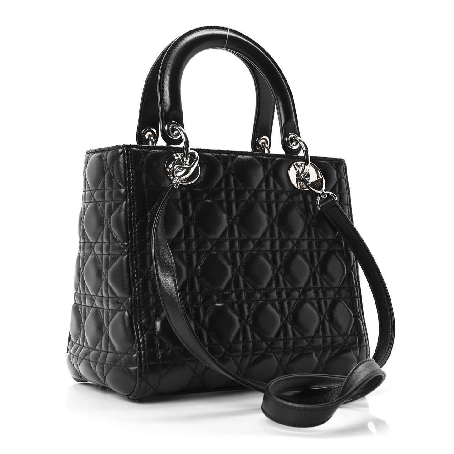 Lambskin Cannage Medium Lady Dior Black