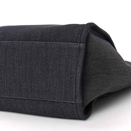 Chanel Canvas Large Deauville Tote Dark Blue 6 of 14