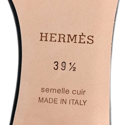 Hermes Calfskin Oasis Sandals 39.5 Black 7 of 8