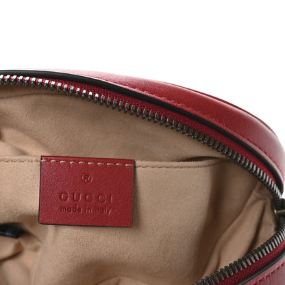 Gucci Calfskin Matelasse GG Marmont Belt Bag 85 34 Hibiscus Red 6 of 12