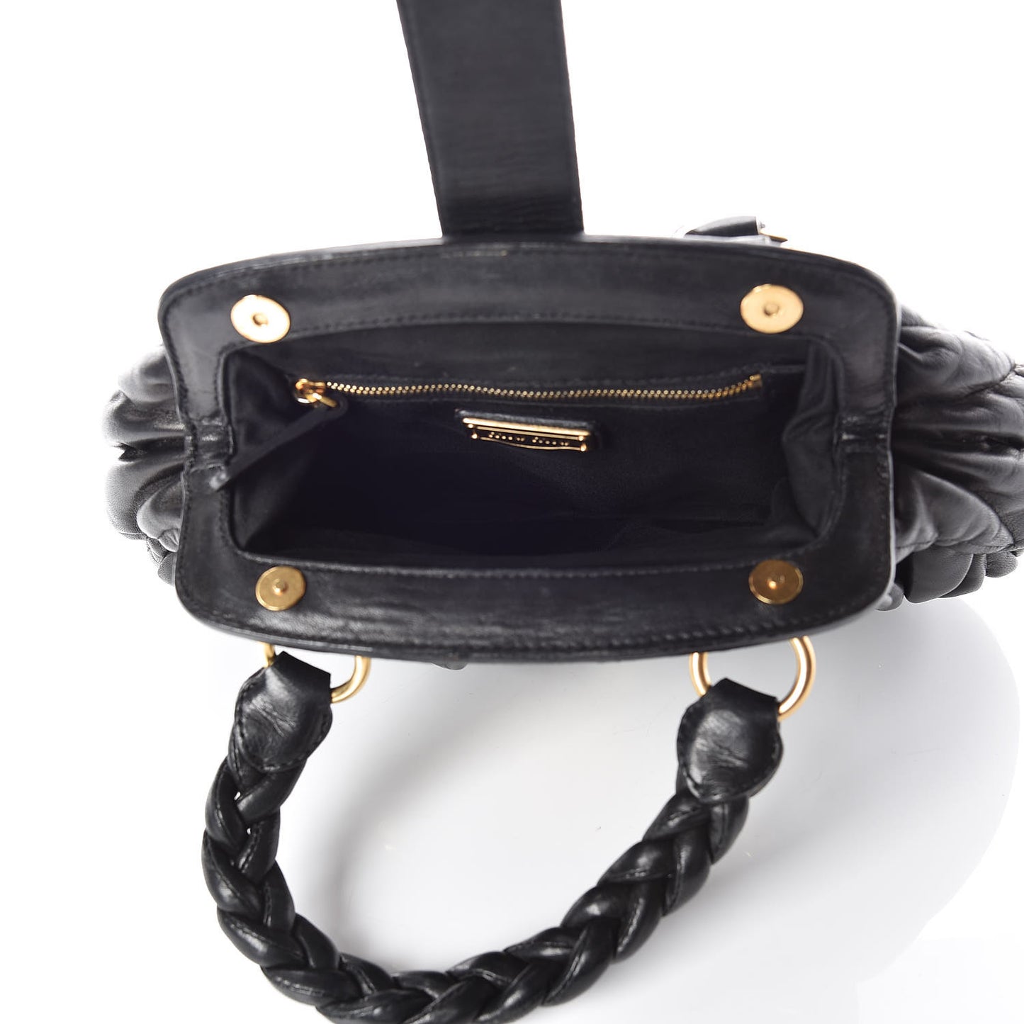 Nappa Matelasse Coffer Frame Tote Black