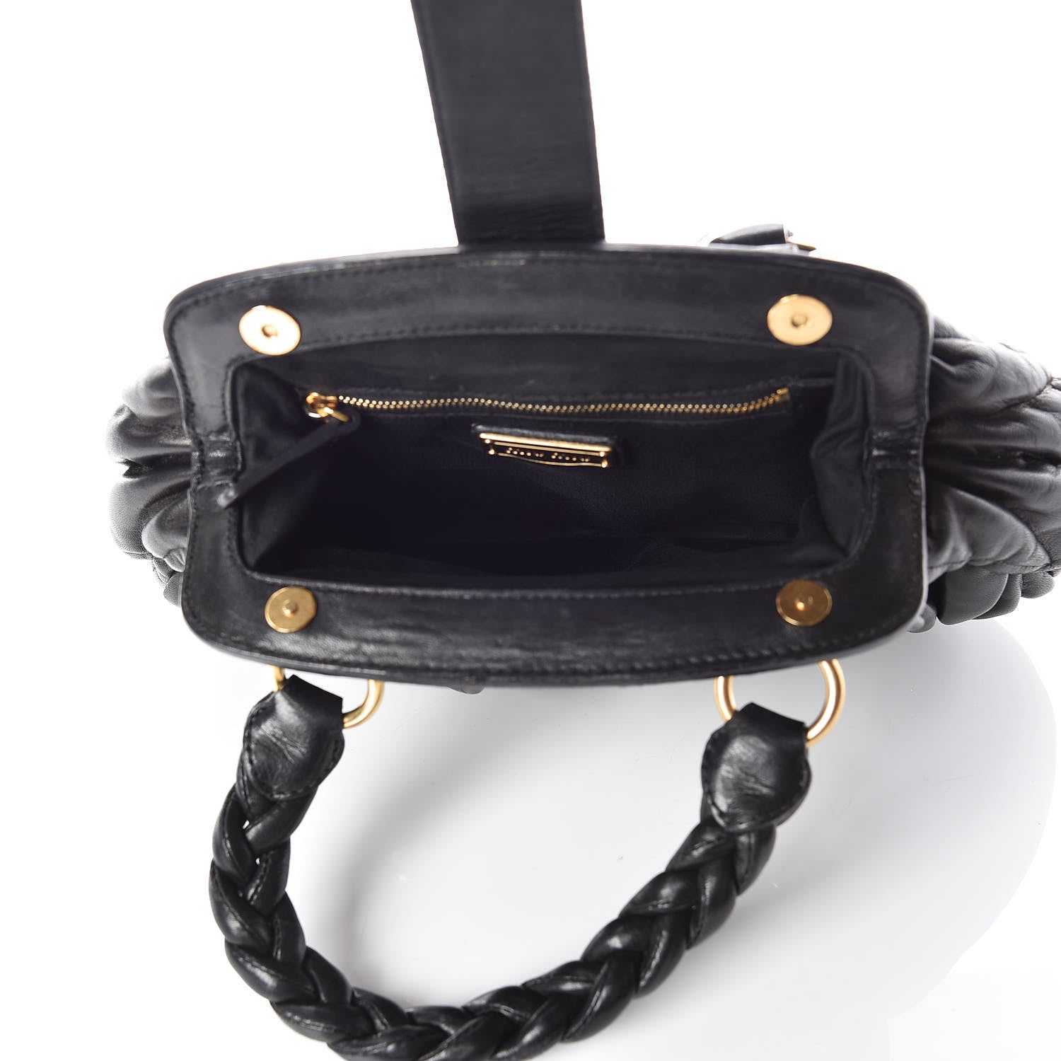 Miu Miu Nappa Matelasse Coffer Frame Tote Black 7 of 11