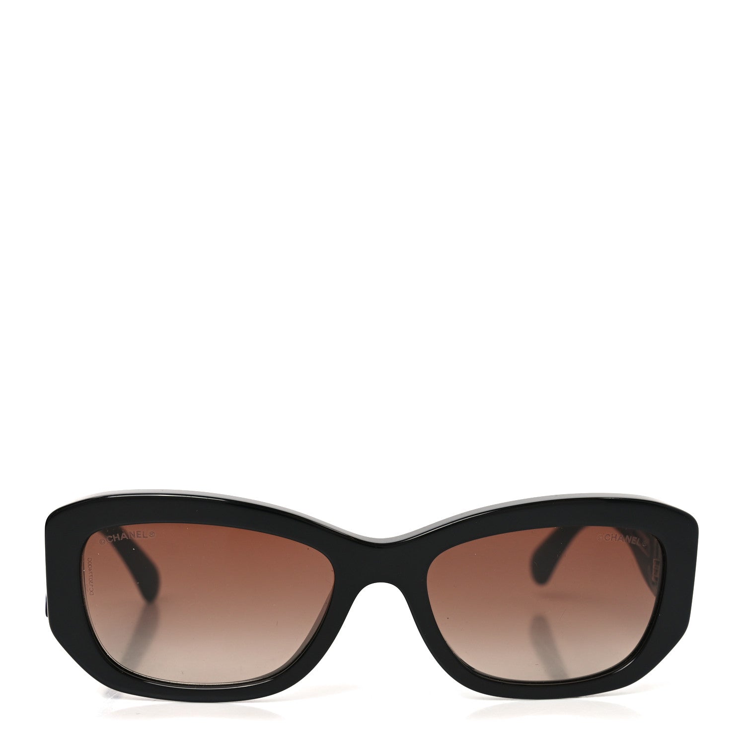 Chanel Acetate Rectangle Sunglasses 5493-A Black 2 of 7