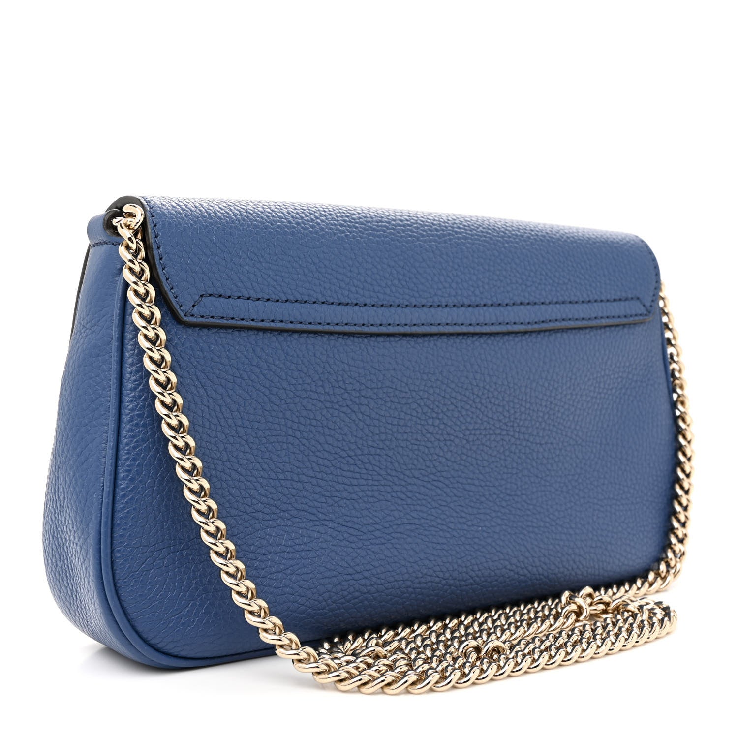 Gucci Pebbled Calfskin Medium Soho Flap Crossbody Caspian 3 of 12