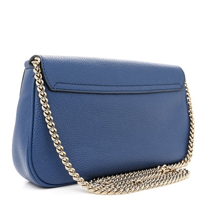 Gucci Pebbled Calfskin Medium Soho Flap Crossbody Caspian 3 of 12
