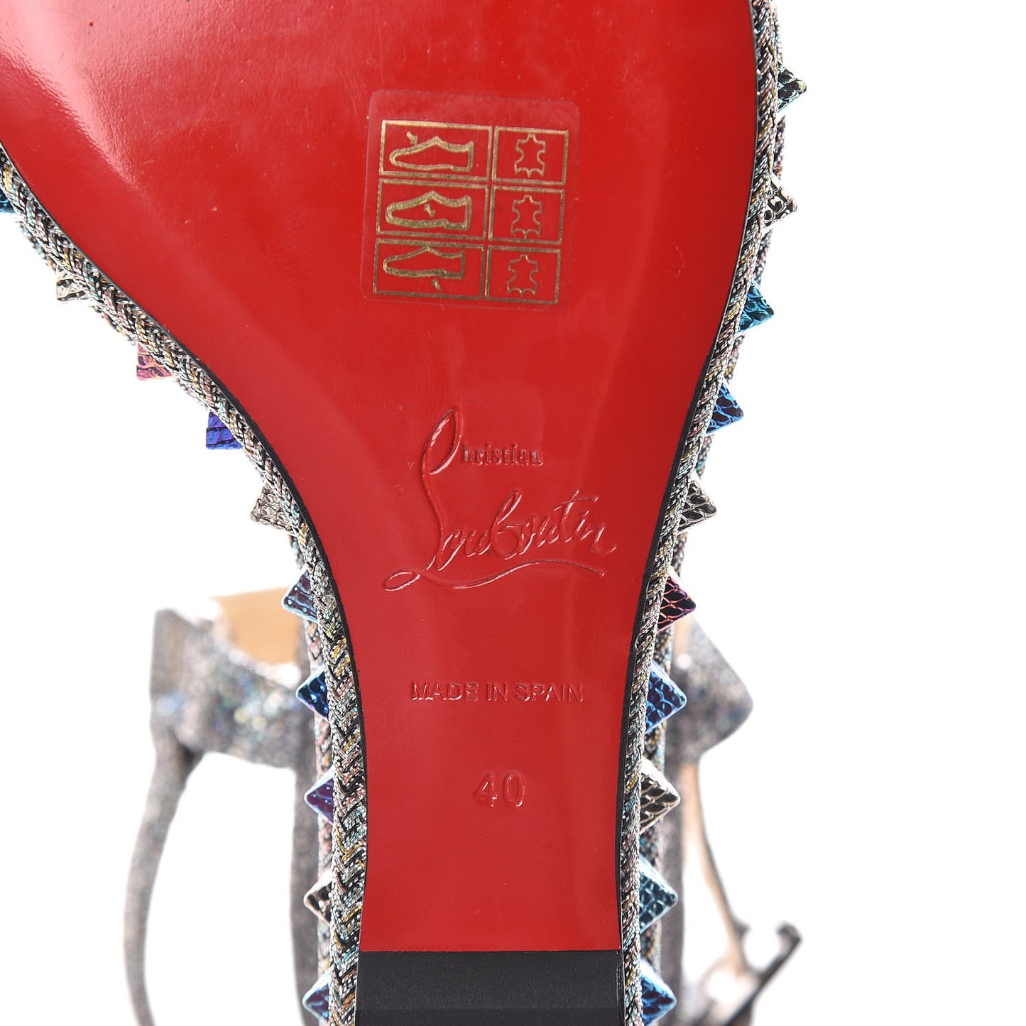 Nappa Mica Pyraclou 110 Wedge Sandals 40 Silver