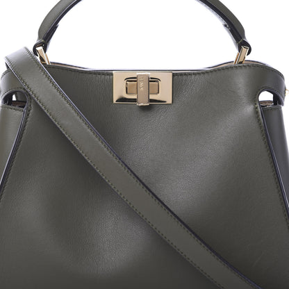 Fendi Vitello Tahiti Burro Medium Peekaboo Iconic Essentially Satchel Asparago Camelia 11 of 11