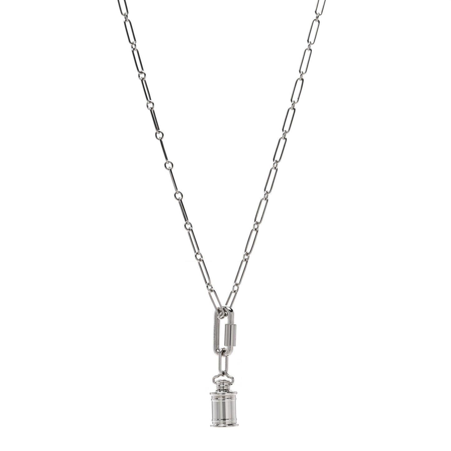 Palladium Curiosite Lantern Charm Pendant Necklace