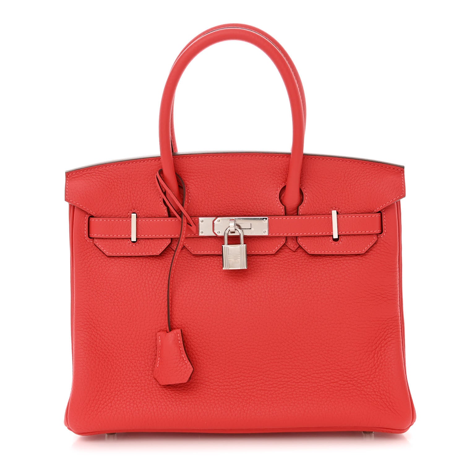 Hermes Taurillon Clemence Birkin 30 Rouge Pivoine 1 of 11