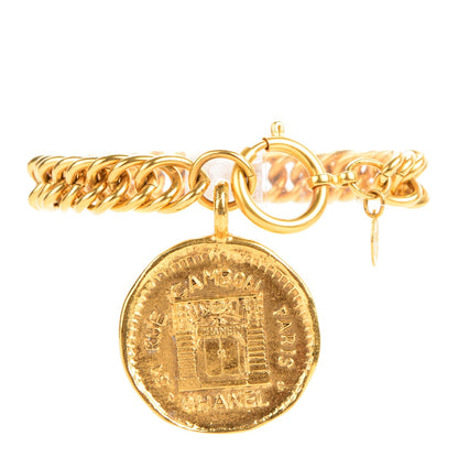 Chanel 31 Rue Cambon Paris Medallion Chain Bracelet Gold 1 of 5