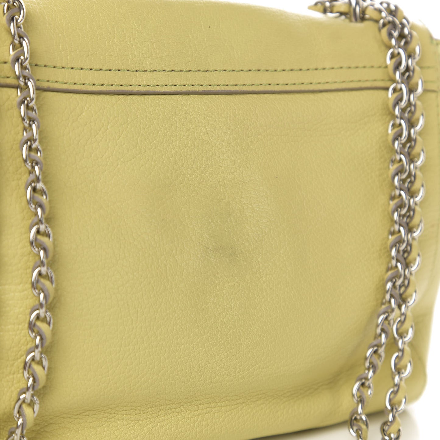 Glossy Goatskin Small Lily Flap Pistachio