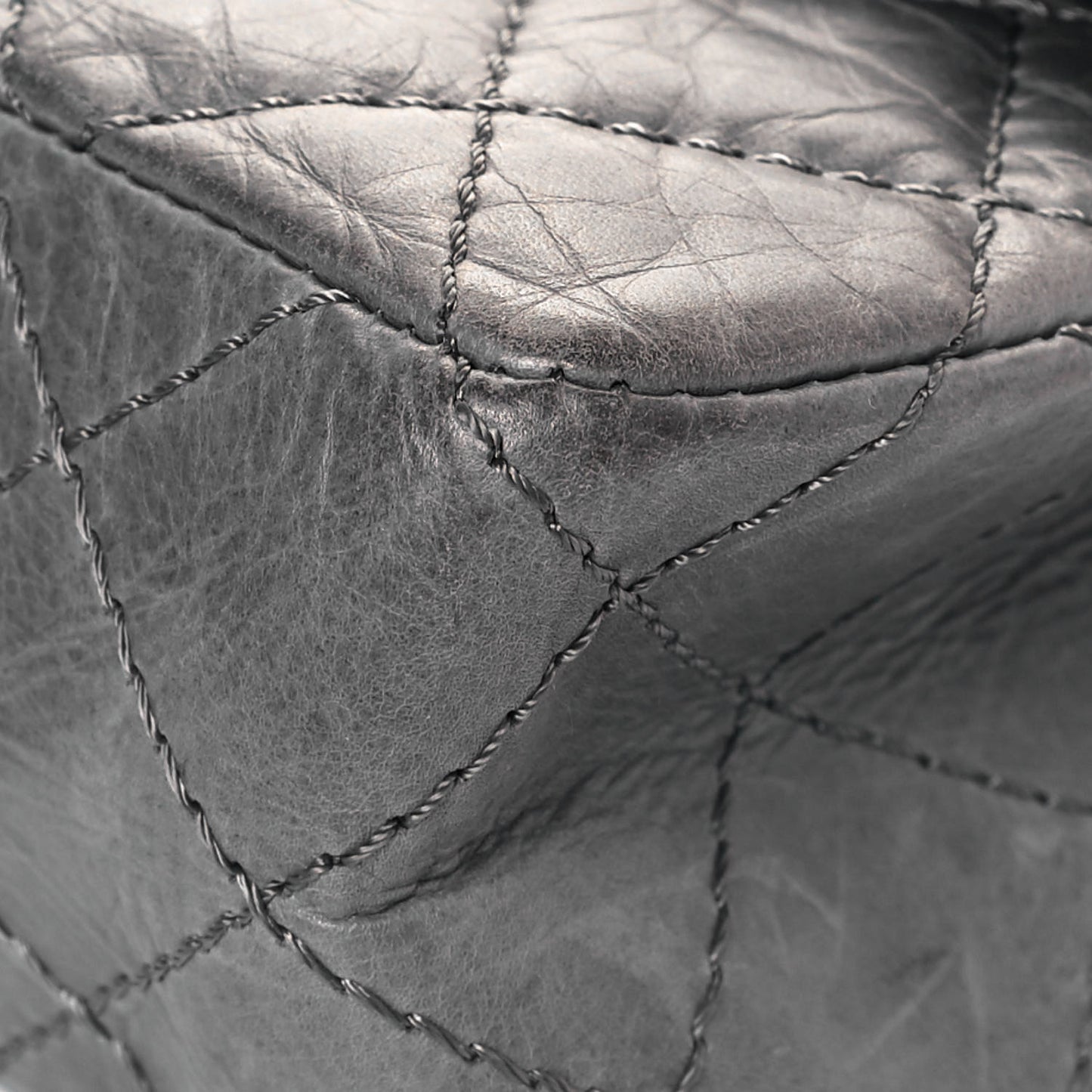 Aged Calfskin Quilted 50th Anniversary 2.55 Reissue Flap 226 Grey