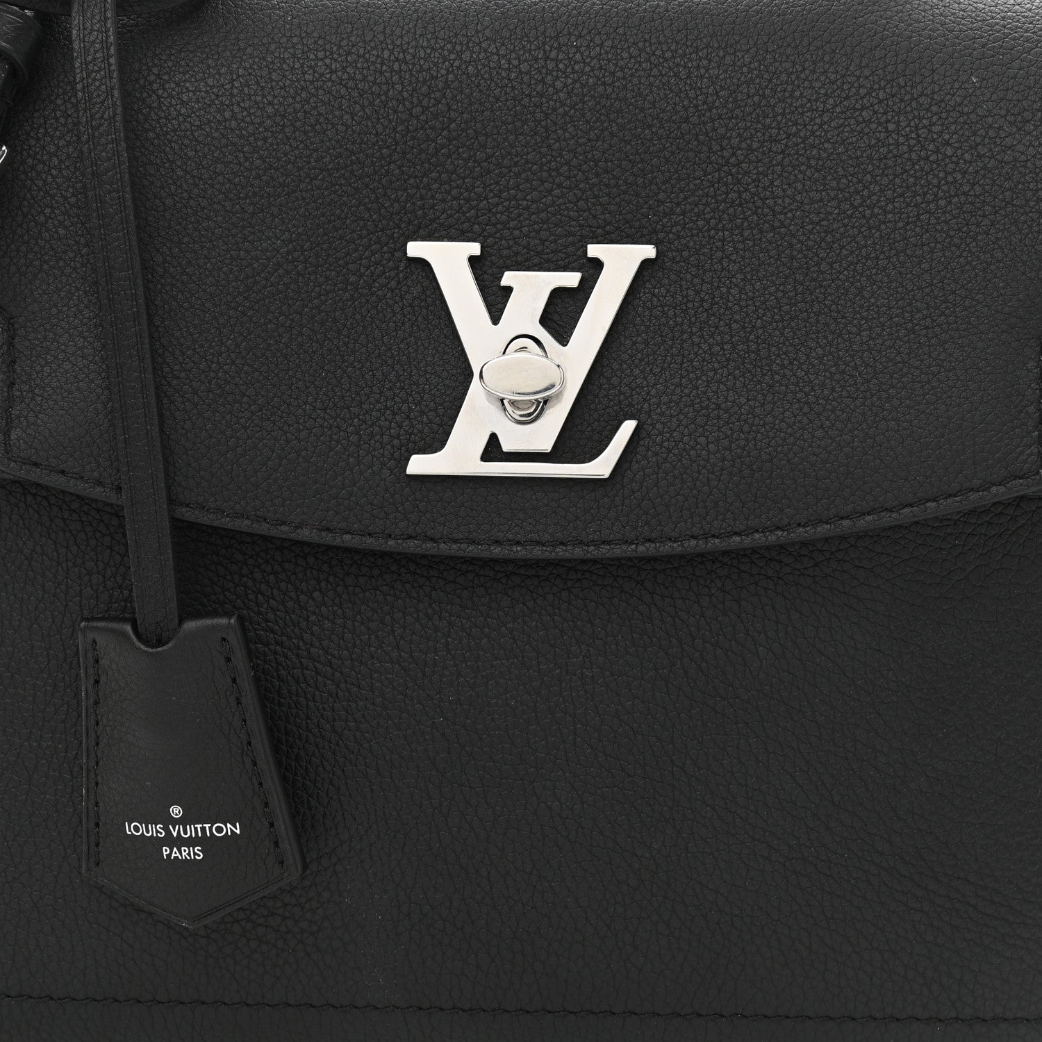 Louis Vuitton Calfskin Lockme Ever BB Black 7 of 12