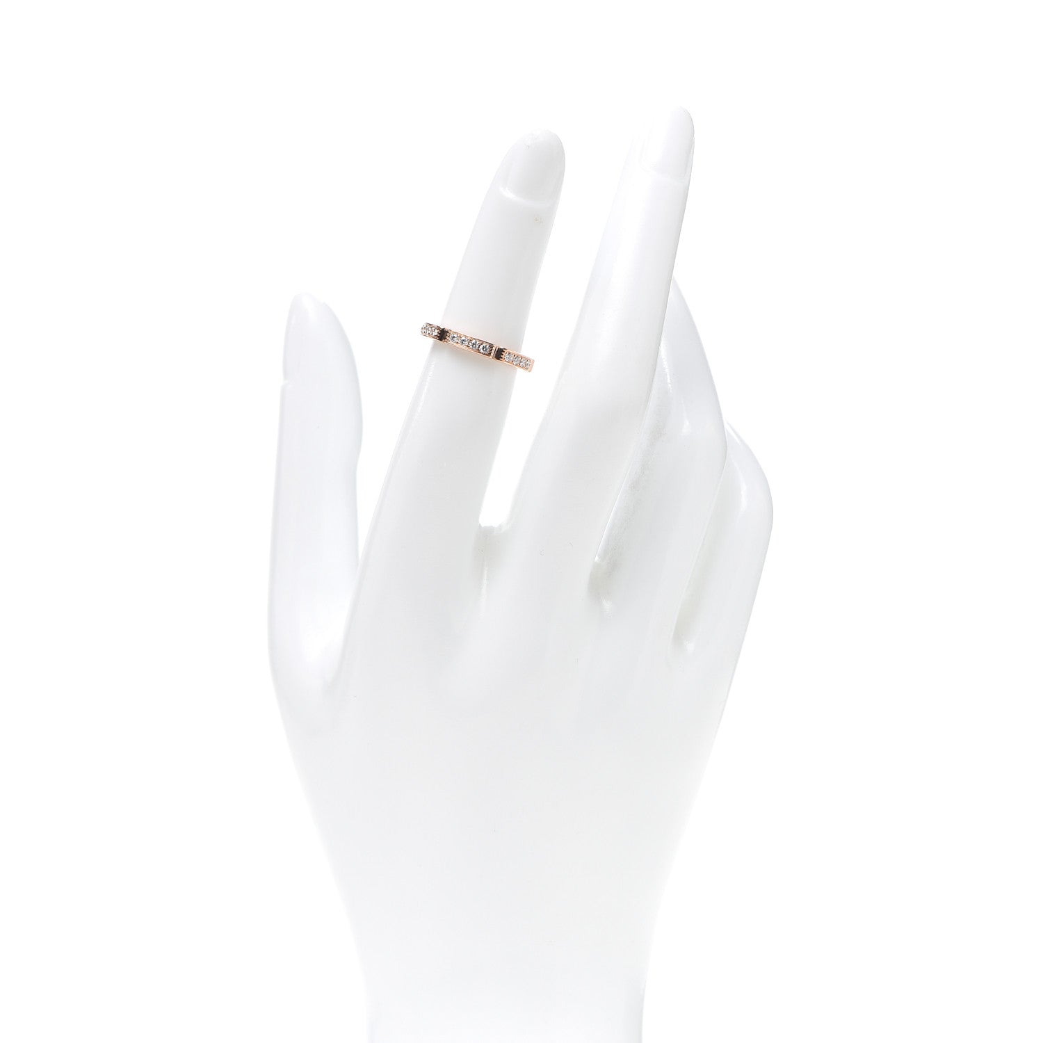 Cartier 18K Pink Gold Diamond Maillon Panthere Wedding Band Ring 48 4.25 2 of 7