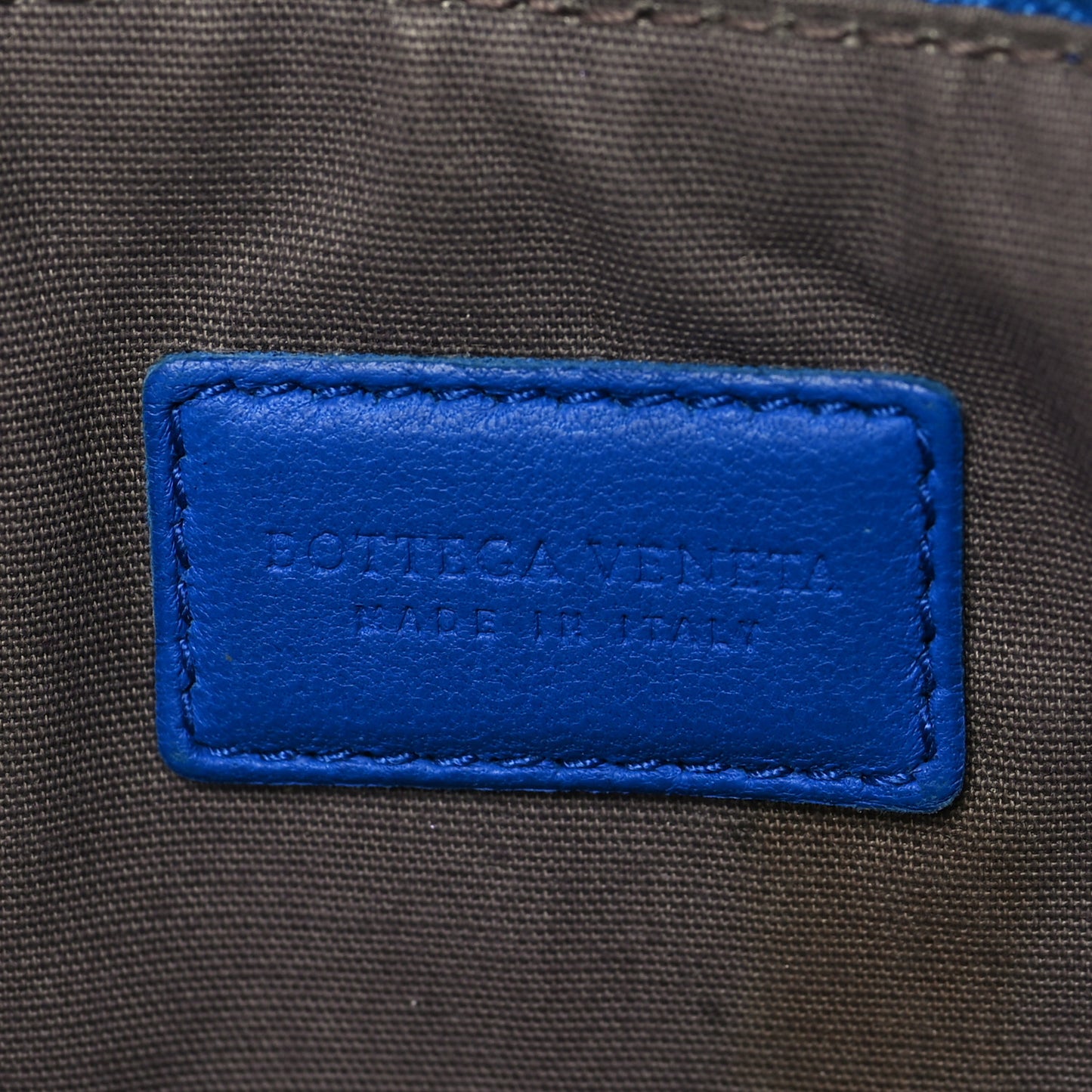Nappa Intrecciato Medium Zip Pouch Signal Blue