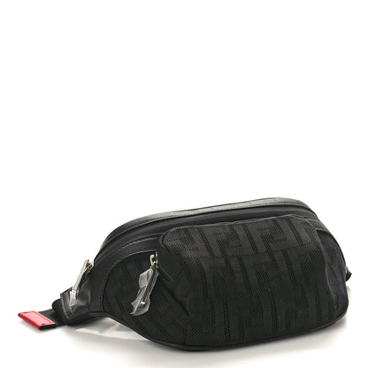 Fendi Neoprene Mesh Vitello Grace FF Pocket Belt Bag Black 4 of 8