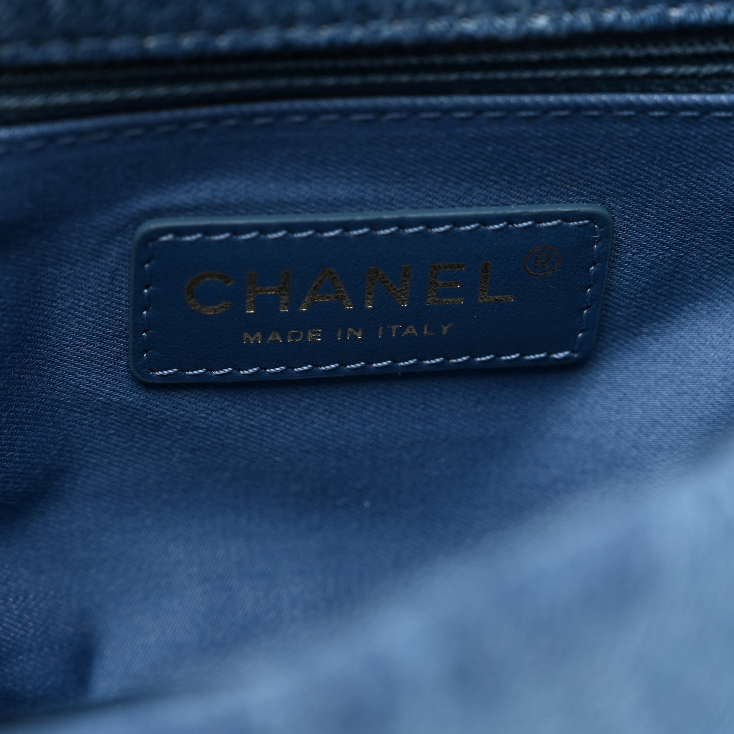 Denim Quilted Mini Denim Mood Rectangular Flap Blue Multicolor