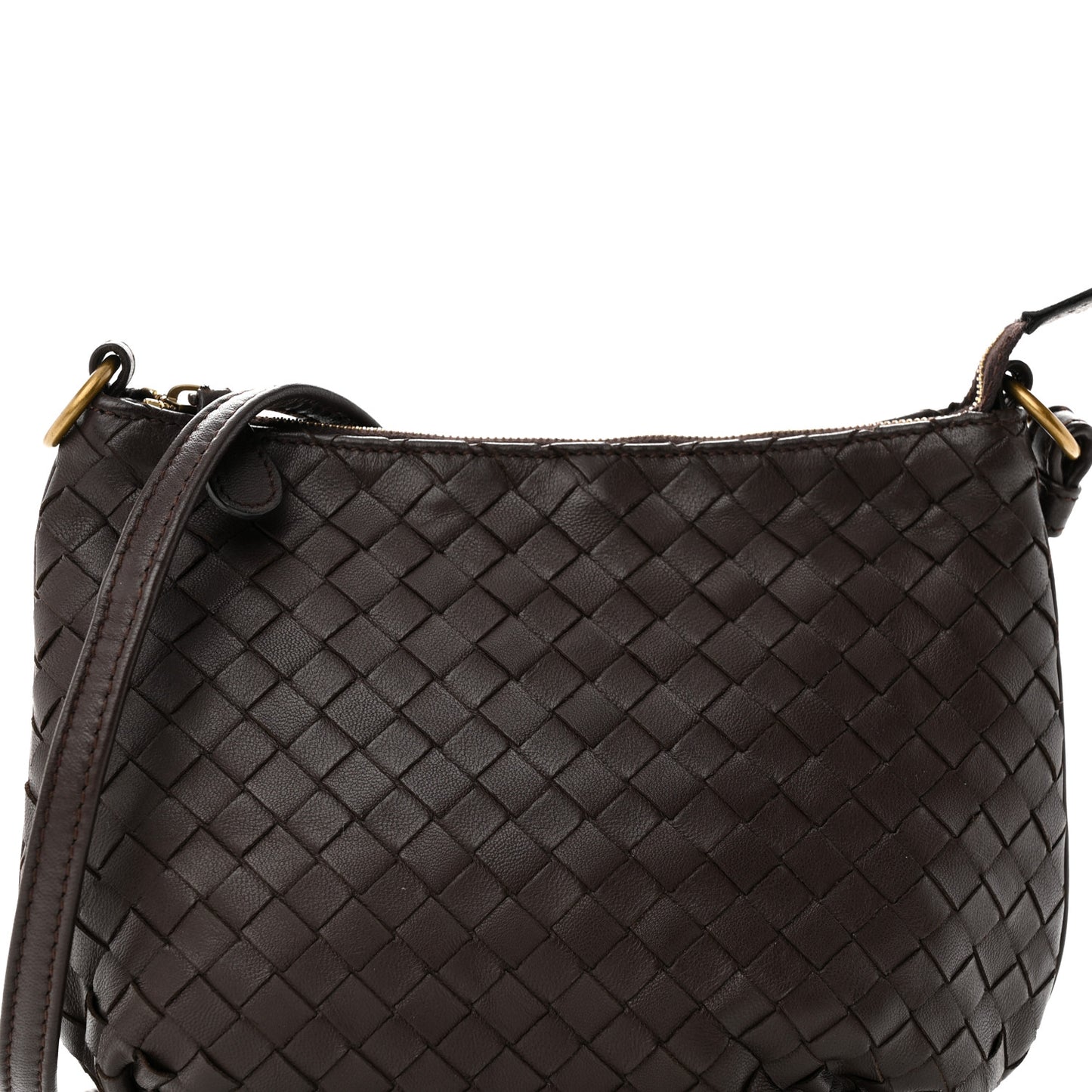 Nappa Intrecciato Crossbody Ebano