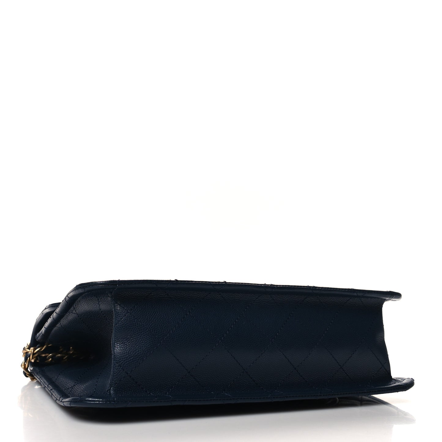 Caviar Quilted Large Sweet Classic Flap Navy Blue