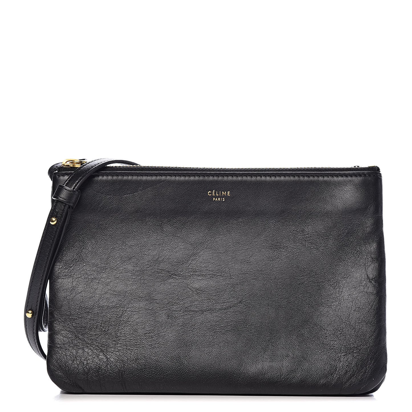 Lambskin Small Trio Crossbody Bag Black