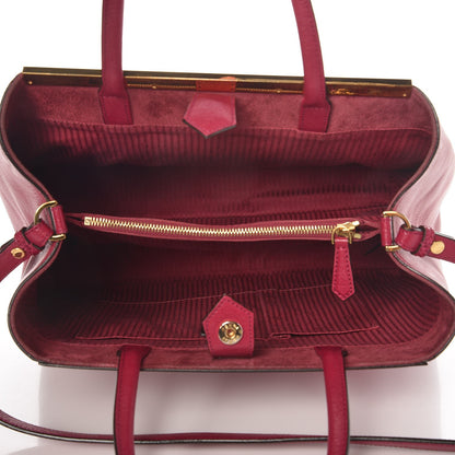 Fendi Vitello Elite Regular 2Jours Tote Rosso Scuro Ciliegia 6 of 10