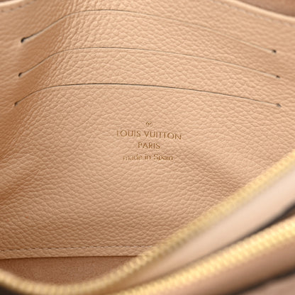 Louis Vuitton Empreinte Double Zip Pochette Beige Rose Creme 7 of 10