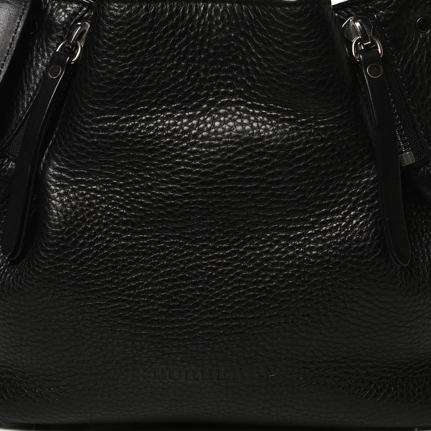 Grainy Calfskin House Check Small Maidstone Black