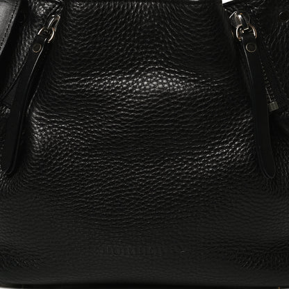 Burberry Grainy Calfskin House Check Small Maidstone Black 11 of 15