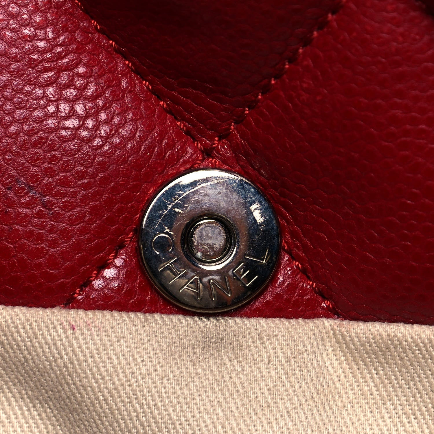 Chanel Caviar Quilted Timeless CC Soft Tote Red 13 of 16