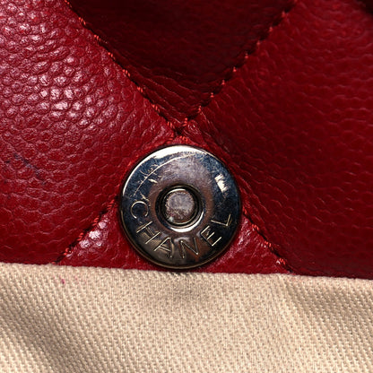 Chanel Caviar Quilted Timeless CC Soft Tote Red 13 of 16