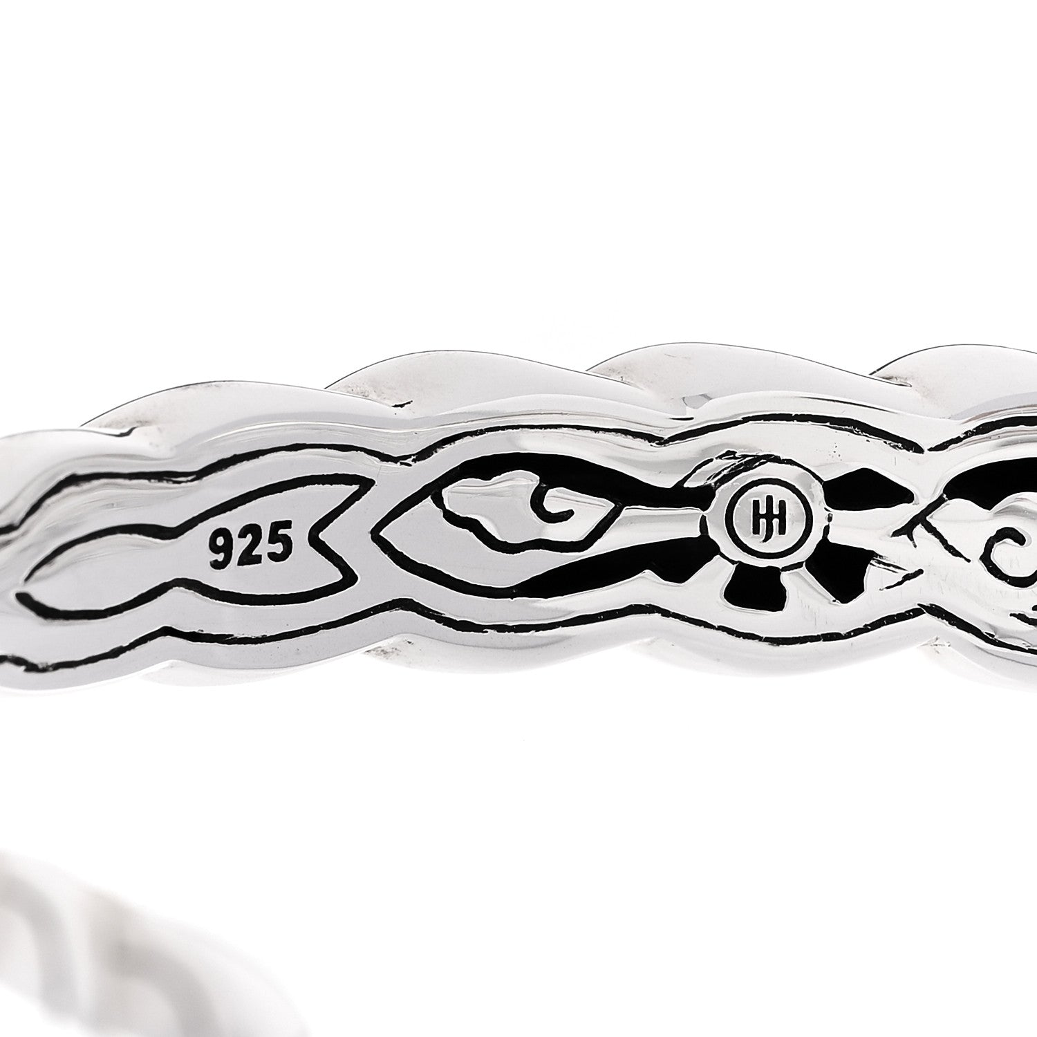 John Hardy Sterling Silver Slim Legends Naga Dragon Scale Flex Cuff Bracelet 3 of 4