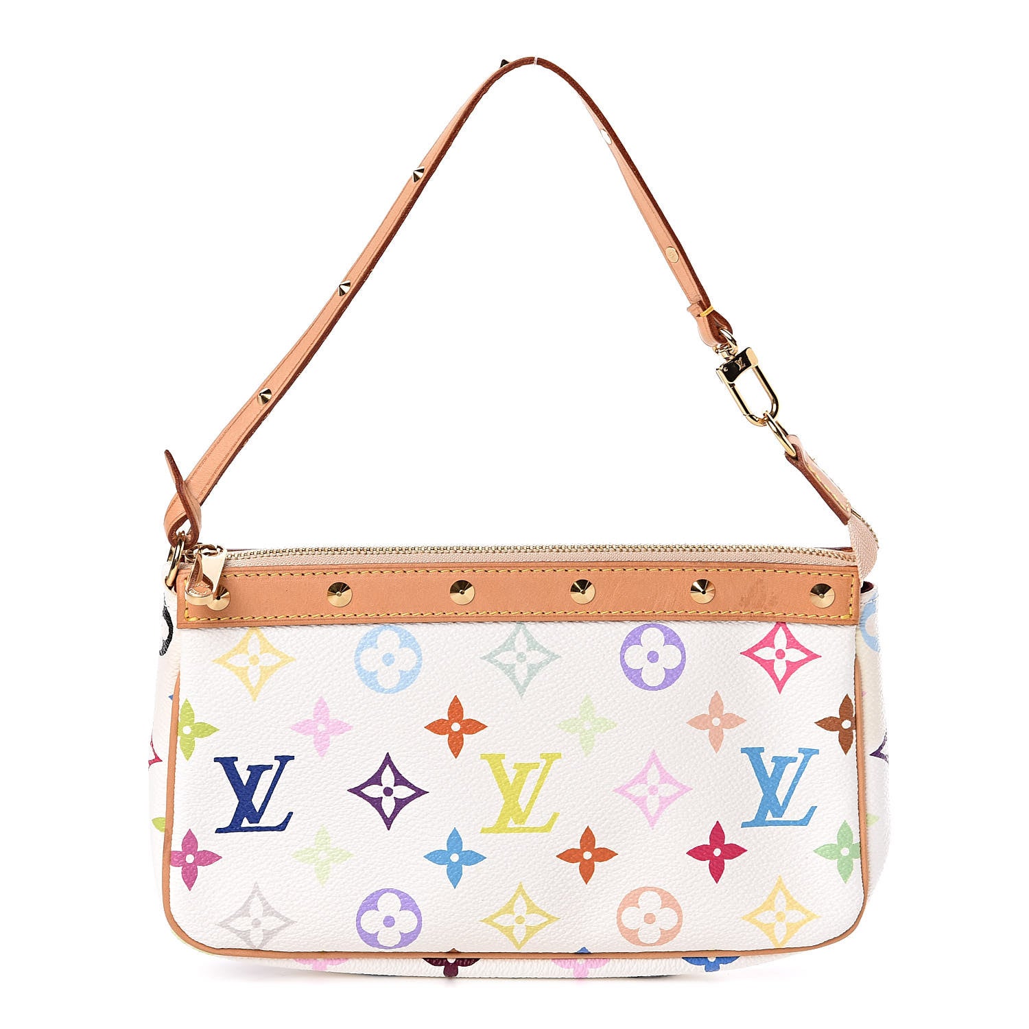 Louis Vuitton Monogram Multicolor Pochette Accessories White 1 of 9
