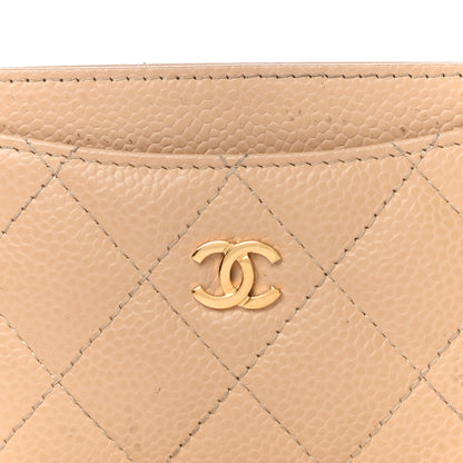Chanel Caviar Quilted Card Holder Beige 9 of 18
