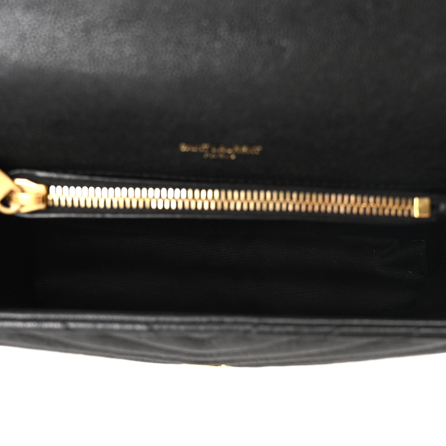 Saint Laurent Sheepskin Matelasse Chevron Monogram Medium College Bag Black 5 of 11