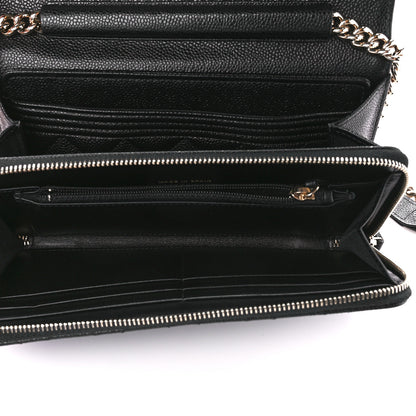Chanel Caviar Quilted Boy Wallet On Chain WOC Black 5 of 11