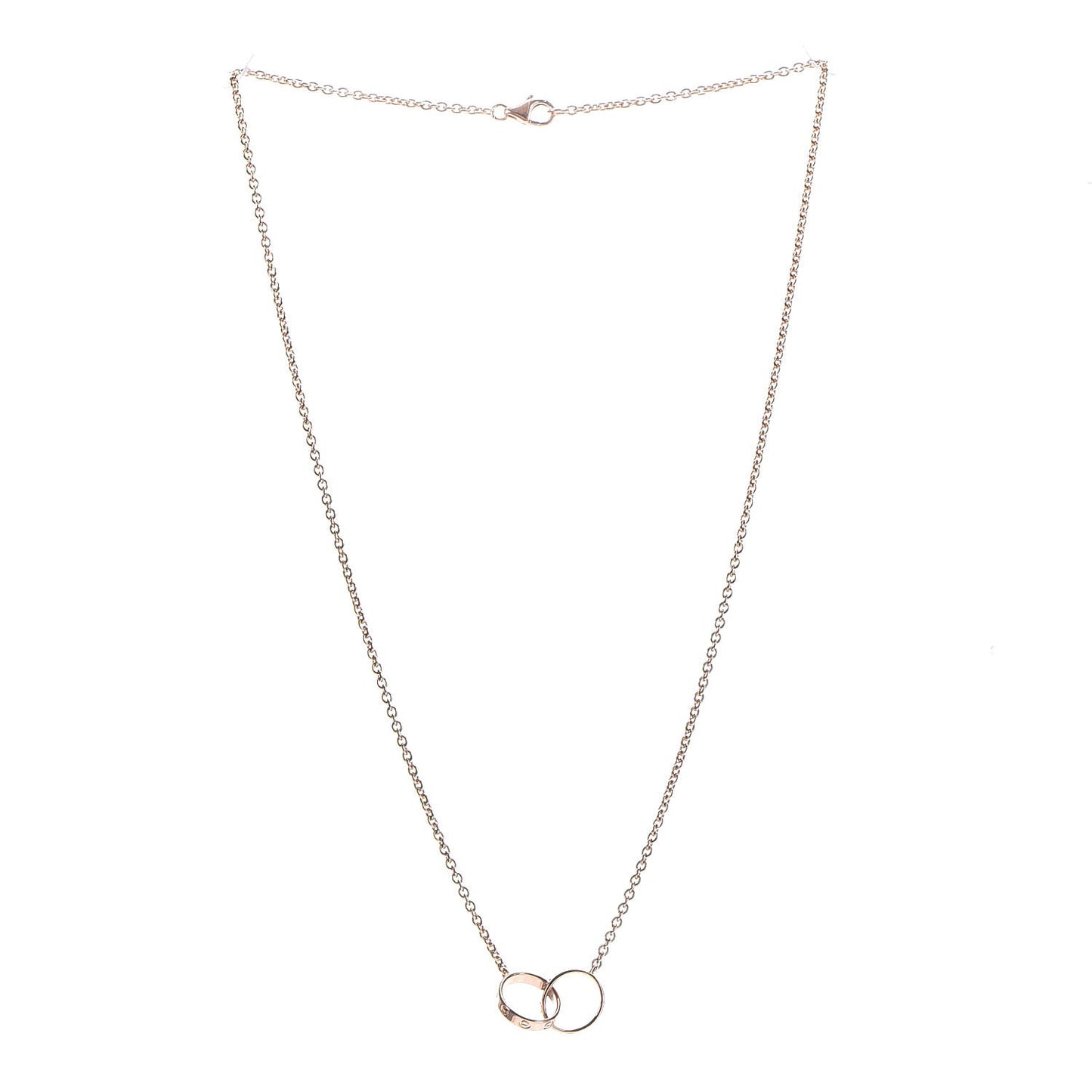 18K Pink Gold Interlocking LOVE Necklace