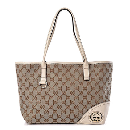 Gucci Monogram Medium New Britt Tote Off White 1 of 11