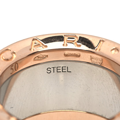 Bulgari Stainless Steel 18K Rose Gold Anish Kapoor B.Zero1 Ring 50 5.25 6 of 6