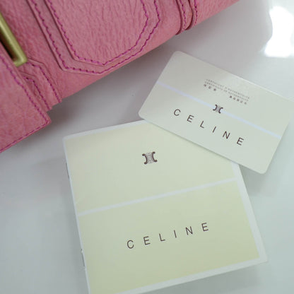 Celine Leather Large Ella Framed Satchel Pink 7 of 11