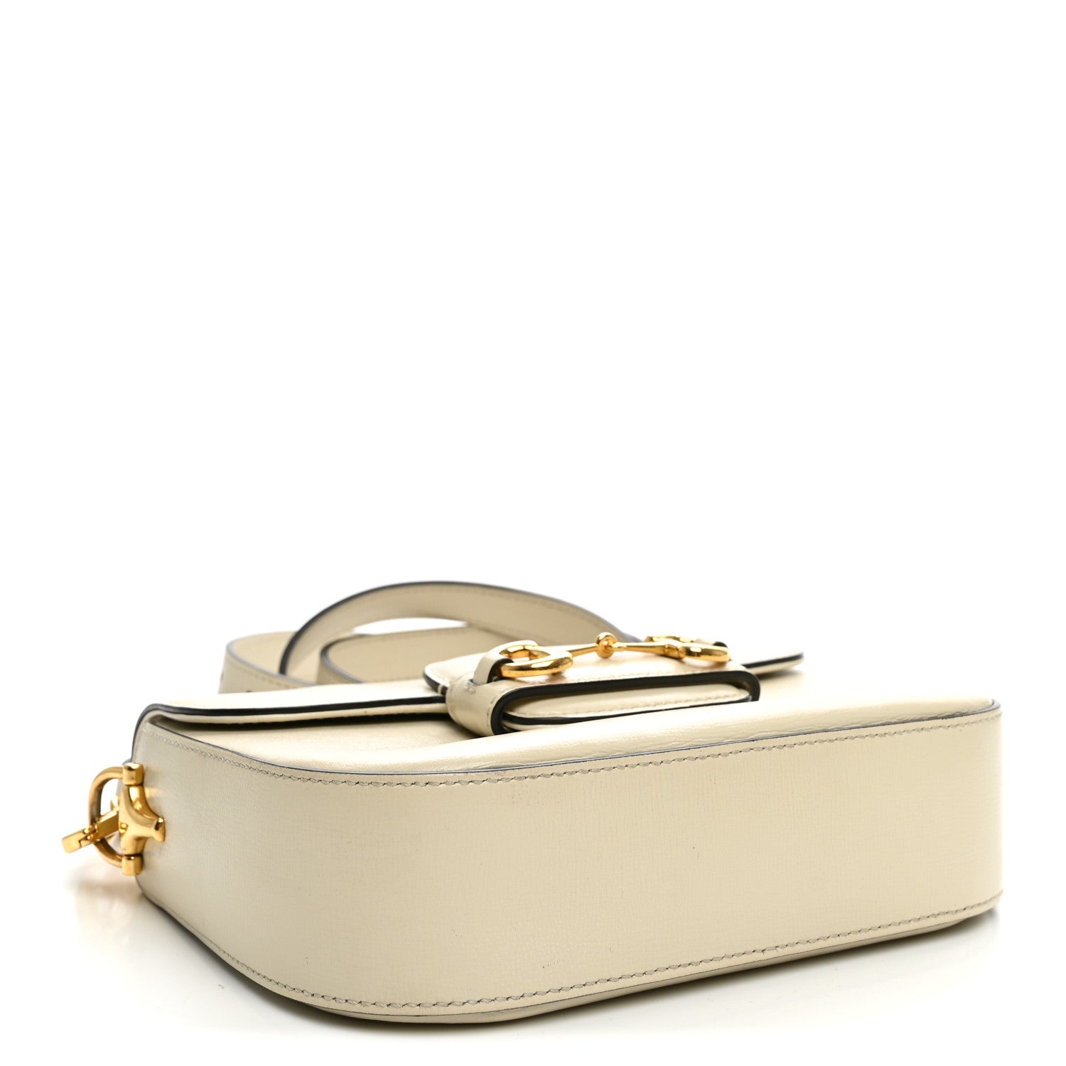 Gucci Azalea Calfskin Web Mini Horsebit 1955 Shoulder Bag Mystic White 4 of 13