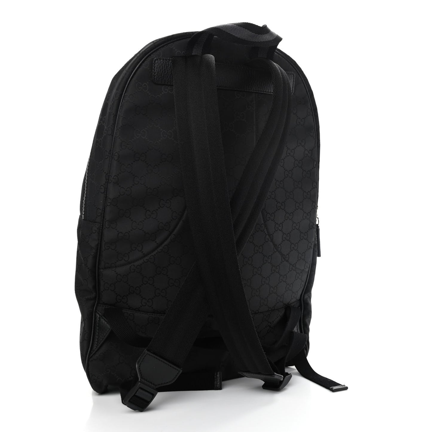 Nylon Monogram Slim Backpack Black
