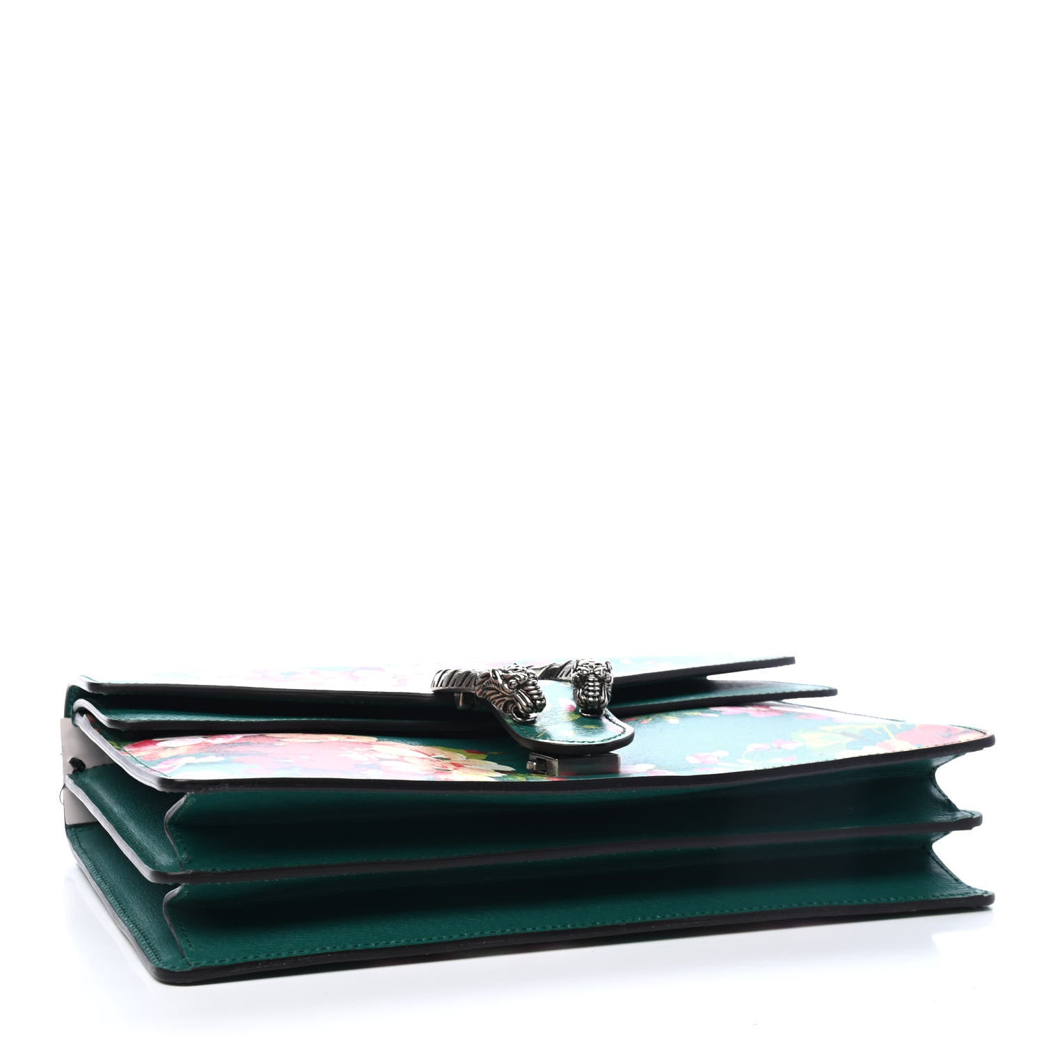 Gucci Calfskin Blooms Print Medium Dionysus Shoulder Bag Bright Emerald Multicolor 3 of 4