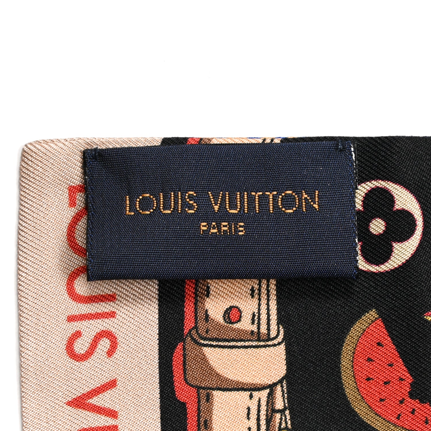 Louis Vuitton Silk Summer Winter Bandeau Navy 3 of 3