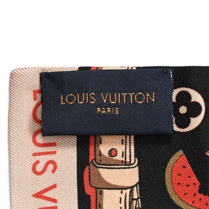 Louis Vuitton Silk Summer Winter Bandeau Navy 3 of 3