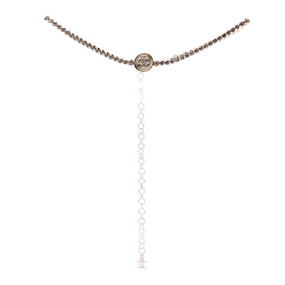 Chanel Crystal CC Chain Short Necklace Gold 3 of 5