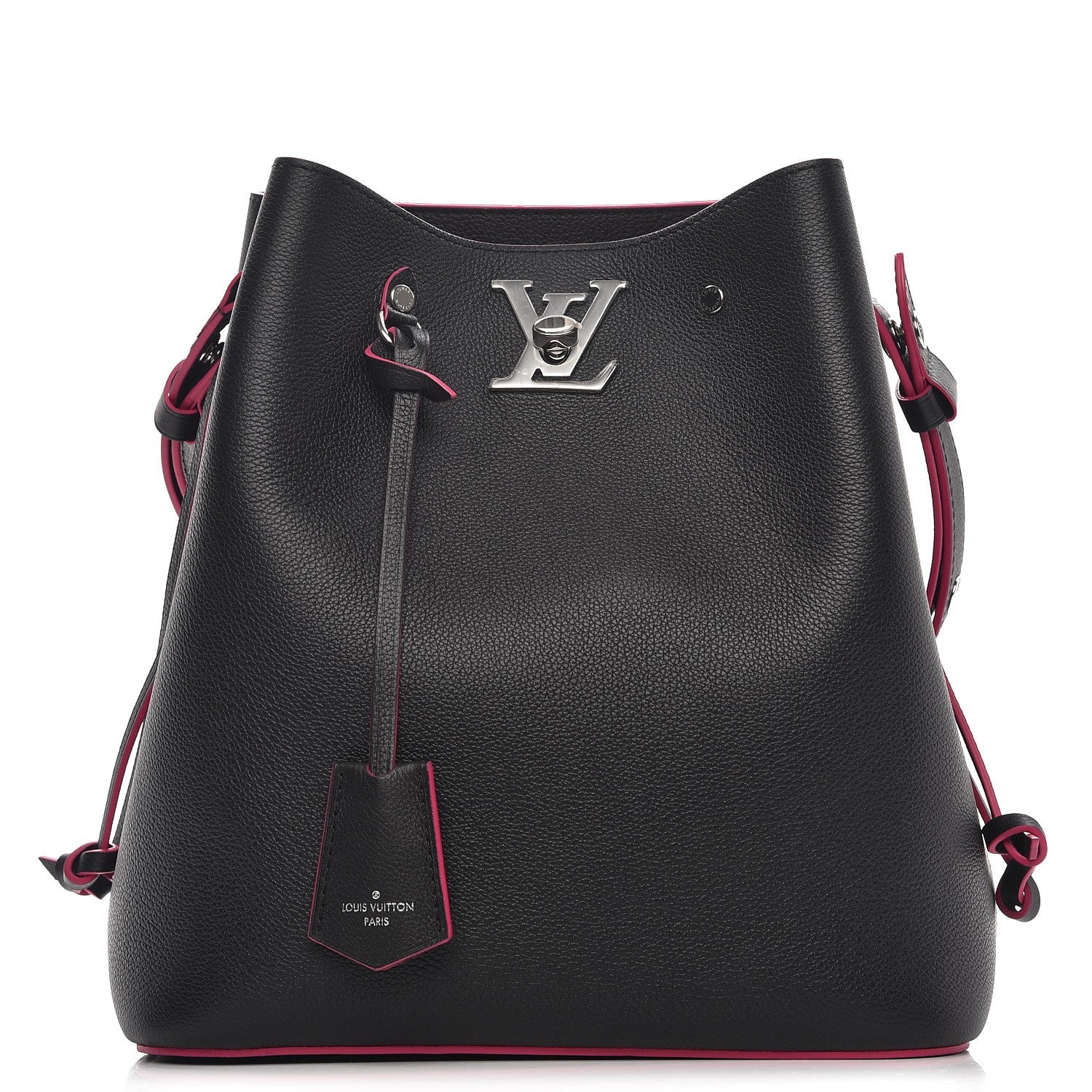 Louis Vuitton Calfskin Lockme Bucket Black 1 of 7