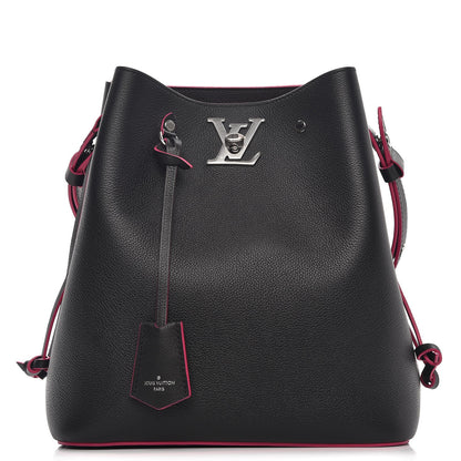 Louis Vuitton Calfskin Lockme Bucket Black 1 of 7