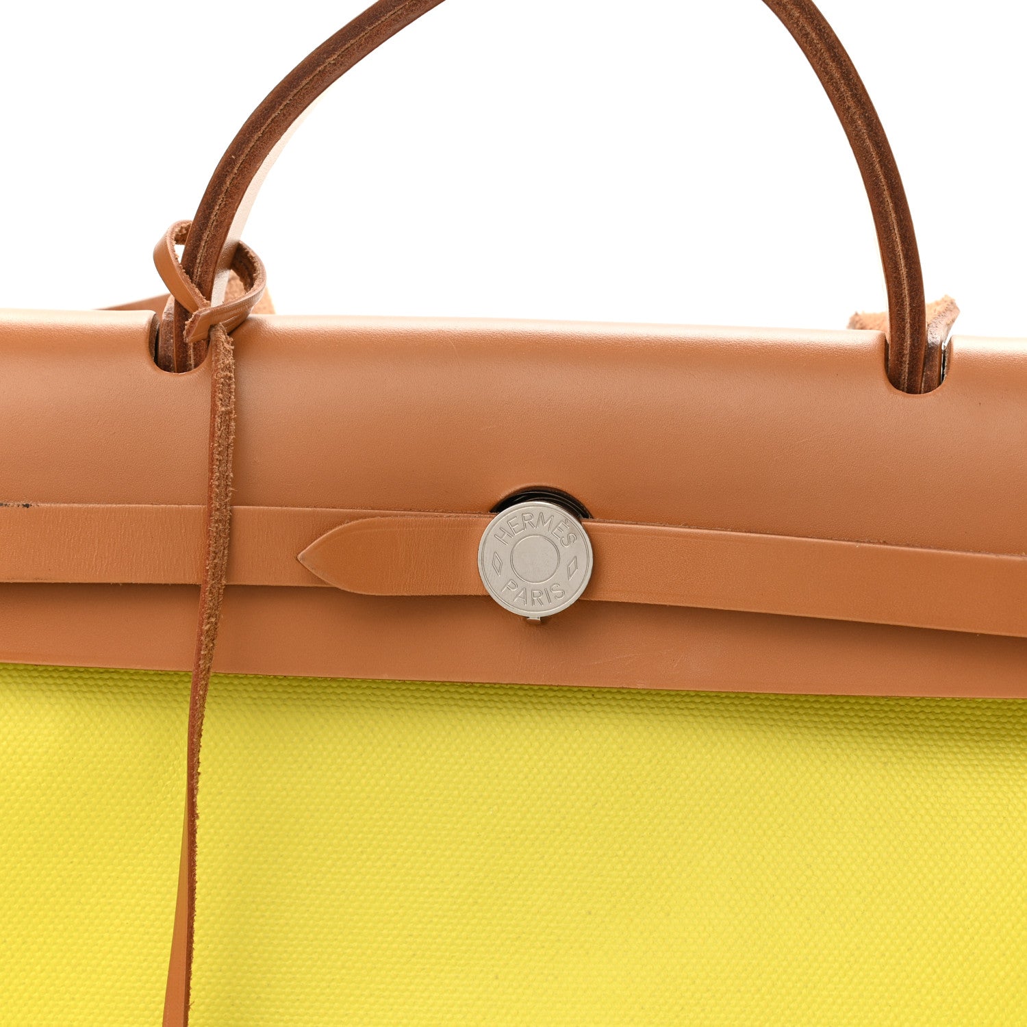 Hermes Military Toile Vache Hunter Herbag Zip 31 PM Lime 9 of 14